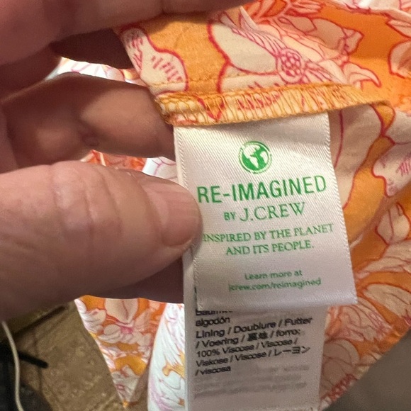 J. Crew Floral Maxi Dress - Orange and White size 10 - Picture 6 of 7